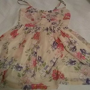 Chiffon light pink floral sundress by Ovi